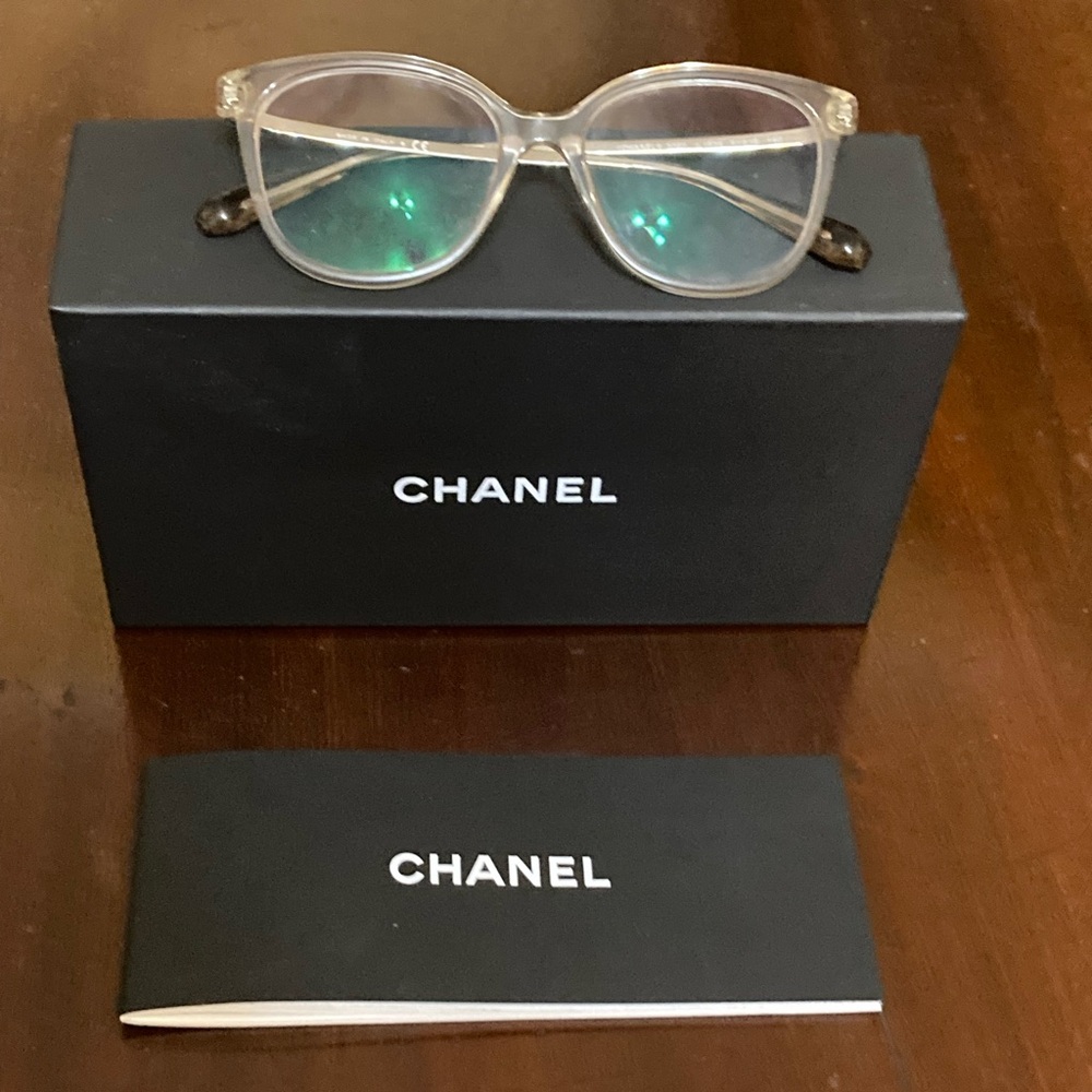 Chanel Eyeglasses 3383 Clear Frame with Silver Arm Pieces